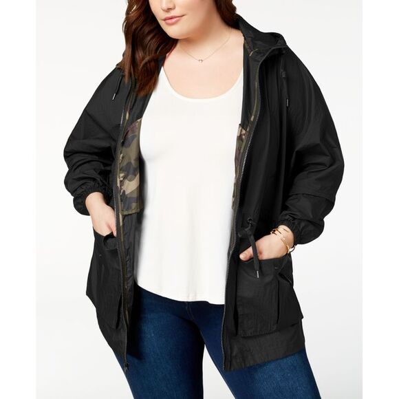 Levis Plus Size Crinkle Fishtail Windbreaker Parka - Picture 1 of 1